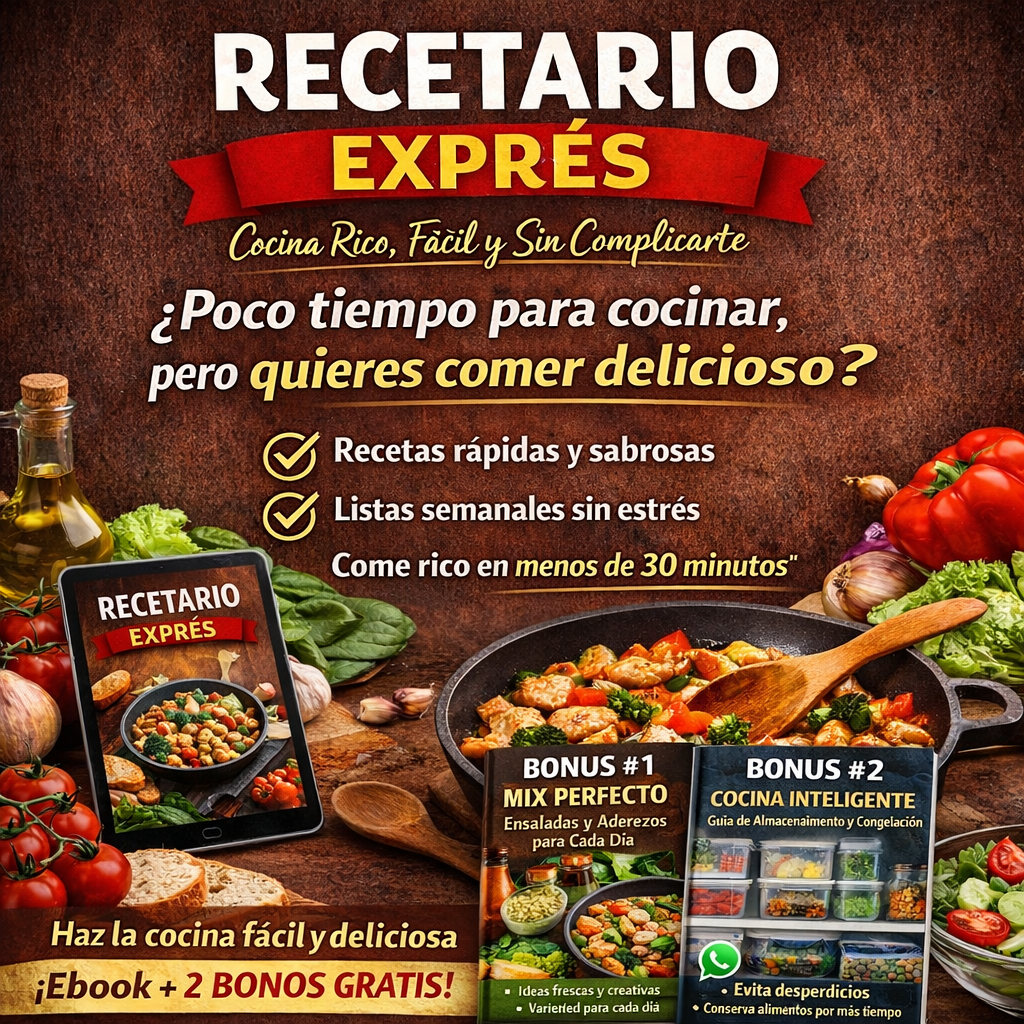 Pack Recetario Exprés Ebook y Bonos